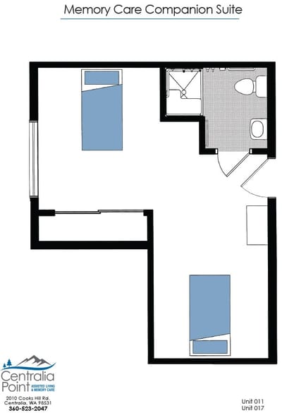 Floor plan of Memory Care Companion Suite
