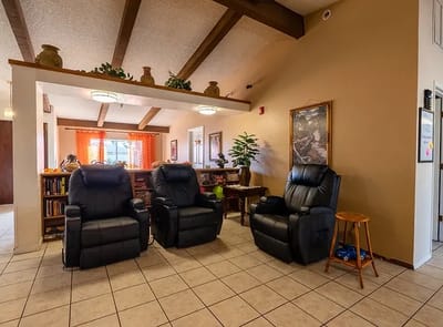 Comfortable seating in a common area of the facility