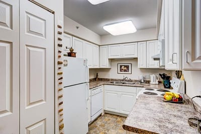Well-equipped kitchen in a resident's unit