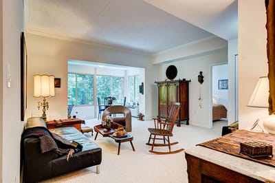 Bright, welcoming interior space of a resident room
