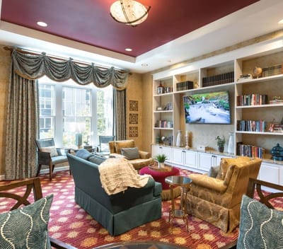 Warm and inviting common area with comfortable seating