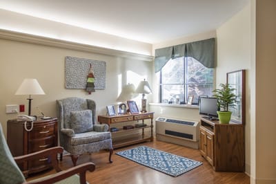 Cozy senior living room with personal touches