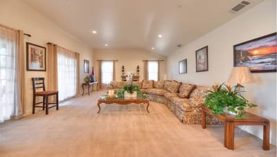 Cozy common area with seating and decor