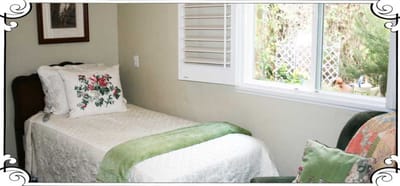 Cozy private room with bed and window view