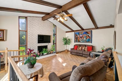 Bright and inviting common area with comfortable seating