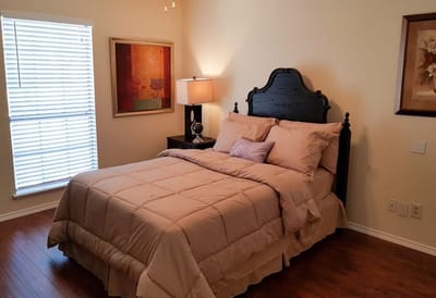 Cozy bedroom setup with soft lighting