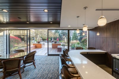 Common area with seating and outdoor view