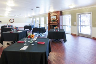 Dining room set up for a special occasion