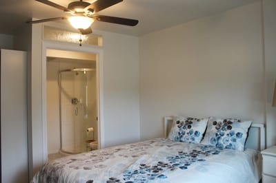 Cozy private room with a bed and bathroom