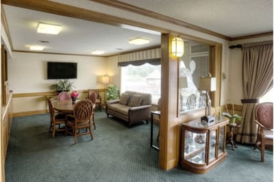 Common area with seating and dining table