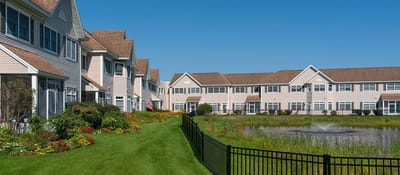 Beautiful landscaping and outdoor space at Coburg Village