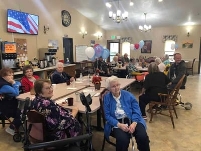 Residents engaged in an activity in a common area