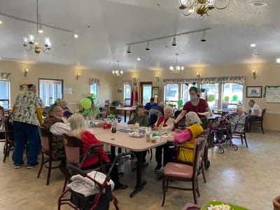 Residents engaged in an activity in a common area