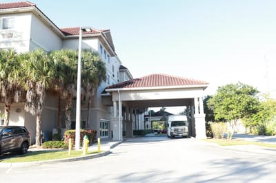 Exterior view of Lenox on the Lake entrance