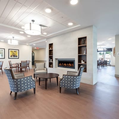 Interior common area with seating and modern decor