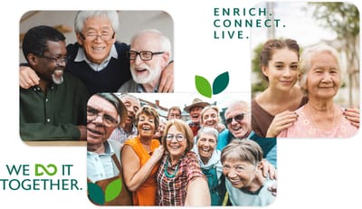 Various groups of seniors enjoying time together
