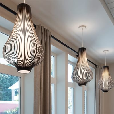 Stylish pendant lights in a common area