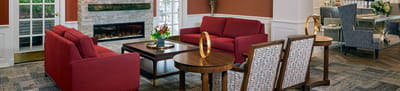 Warm and inviting lounge area with seating