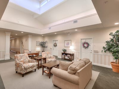 Common area with seating and natural light