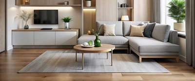 Modern common area with seating and plants
