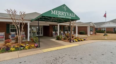 Front entrance of Merryvale Assisted Living facility