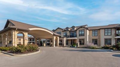 Exterior view of Mission Chateau Senior Living Community