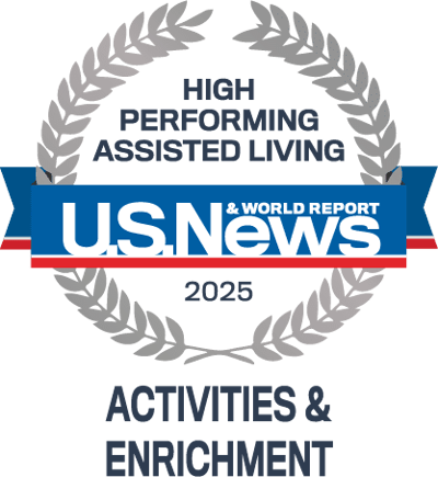 Award badge for assisted living activities