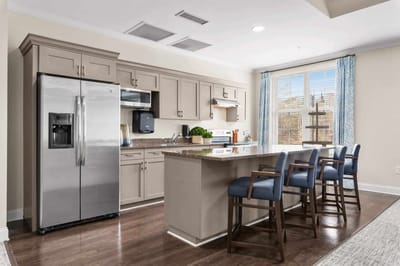 Bright, modern kitchen area in a living space