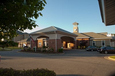Exterior view of Warwick Forest facility entrance