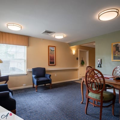 Interior common area of a senior living facility
