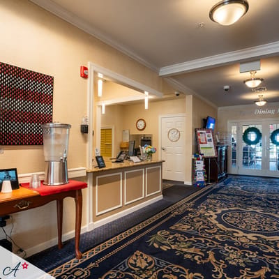 Interior view of a dining area in the facility