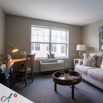 Cozy interior of a resident's room with decor