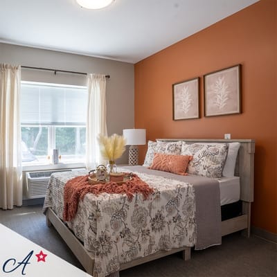 Cozy interior of a resident's room with decor