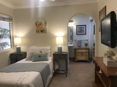 Cozy private resident room with modern decor