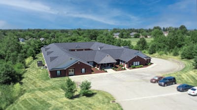 Aerial view of the Bluegrass Assisted Living facility