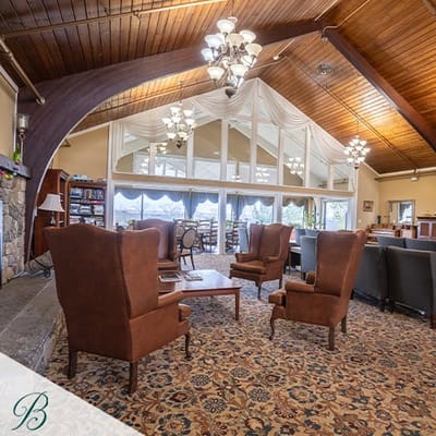 Bright common area with comfortable seating