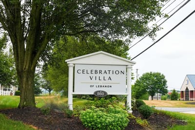 Sign for Celebration Villa of Lebanon PA