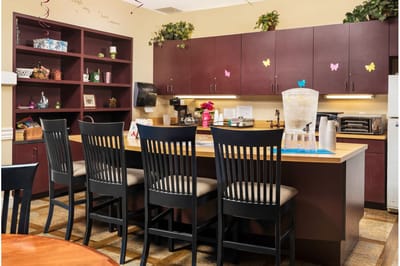 Interior view of a common area kitchen space