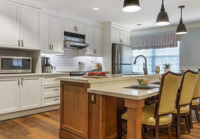 Modern kitchen interior of a senior living facility