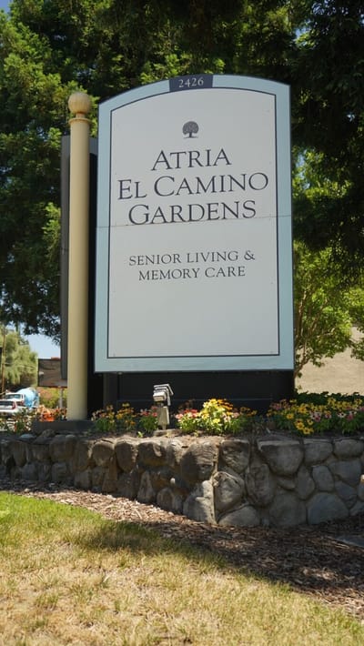 Monument sign for a senior living facility