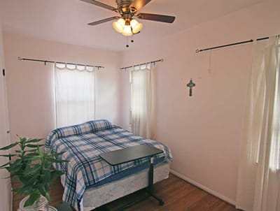 Cozy interior of a private resident room