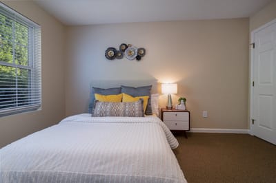 Cozy private room with bed and decorations