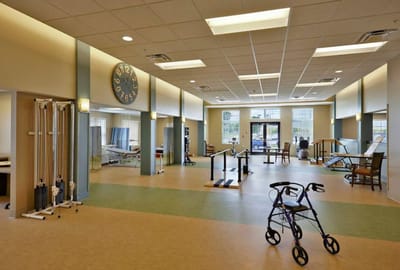 Bright interior view of a therapy room