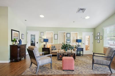 Cozy common area with comfortable seating and decor