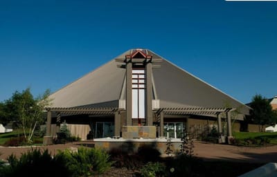 Exterior view of the assisted living facility building