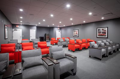 Comfortable seating in a modern lounge area