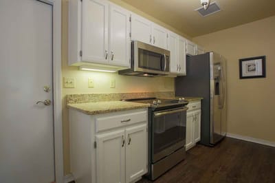 Contemporary kitchen interior with modern appliances
