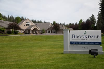 Exterior view of Brookdale Nine Mile care facility