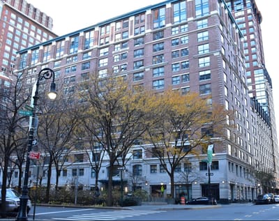 Exterior view of Battery Park by Sunrise with trees