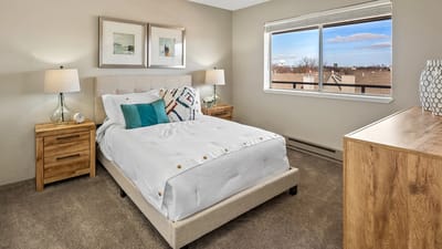 Bright and cozy resident room with decor